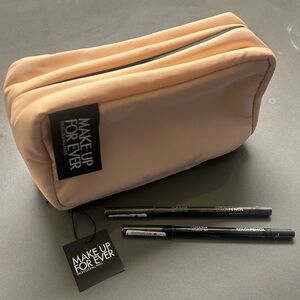 Makeup Forever Eyeliner and Makeup Bag Bundle